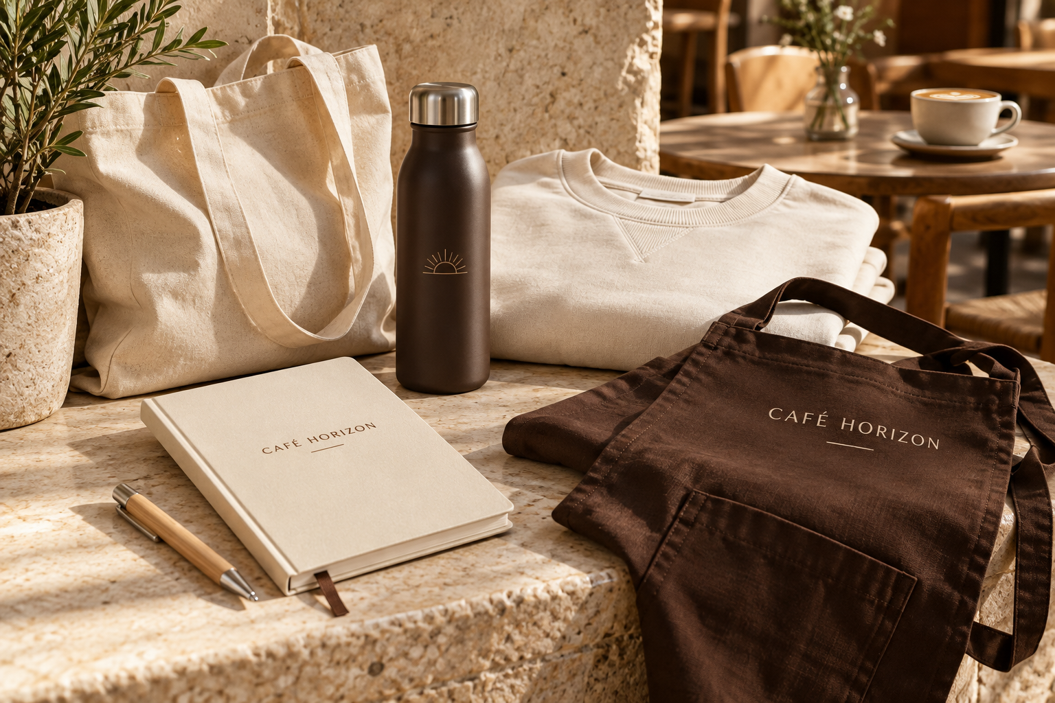 Tablier espresso personnalisé Café Horizon